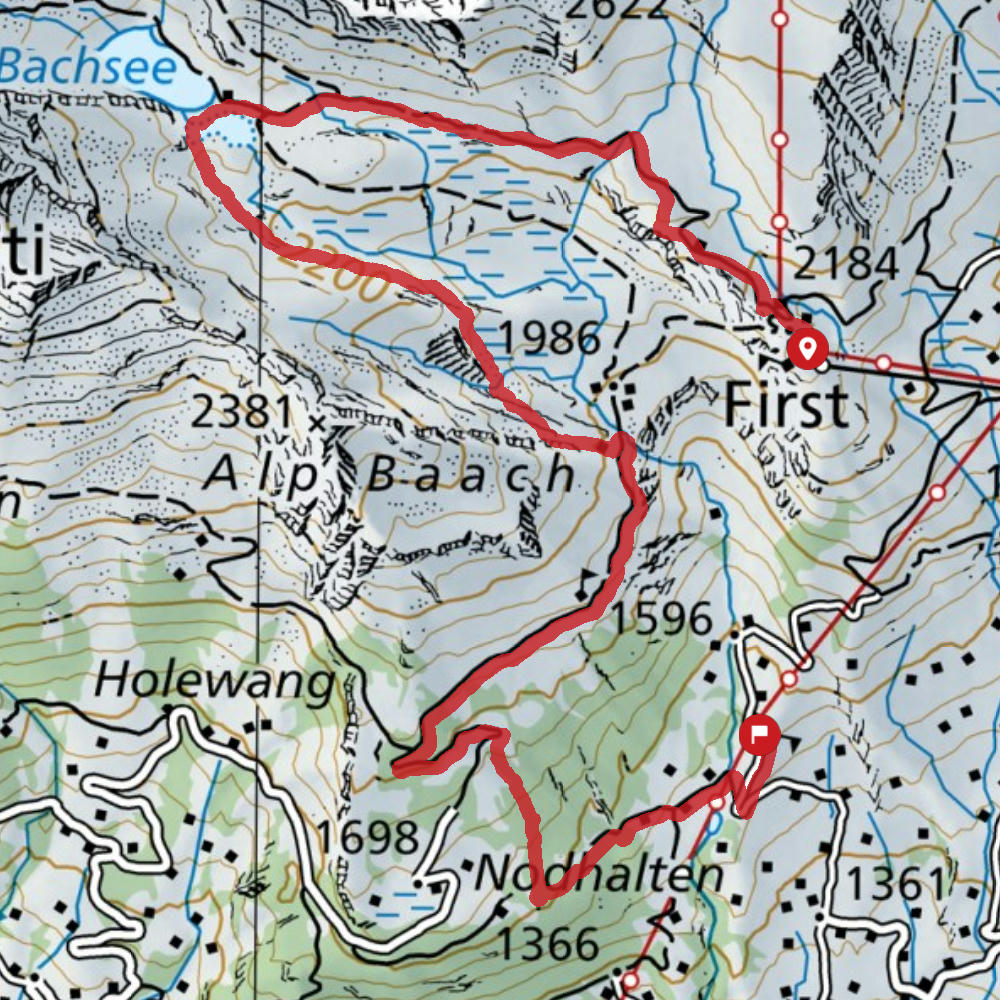 Hiking route: First - Bachalpsee - Bort